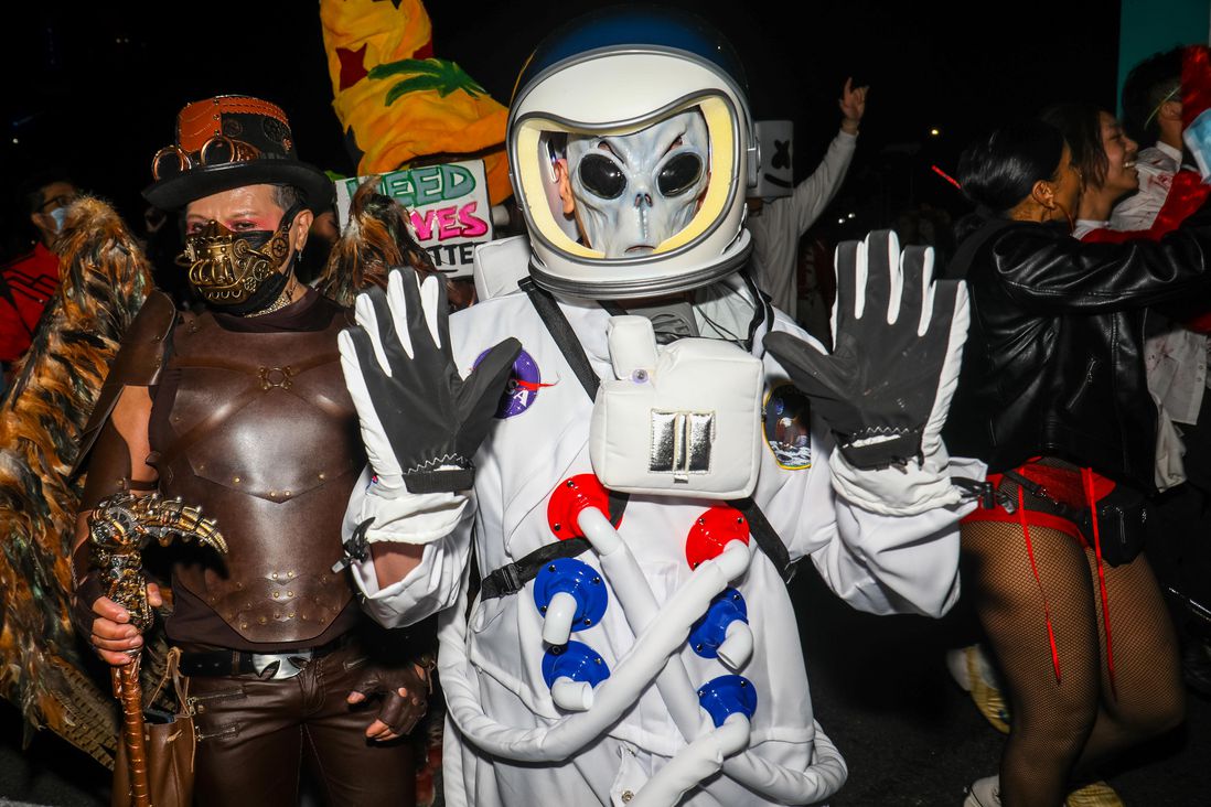 Photographs from the Village Halloween Parade on October 31, 2021